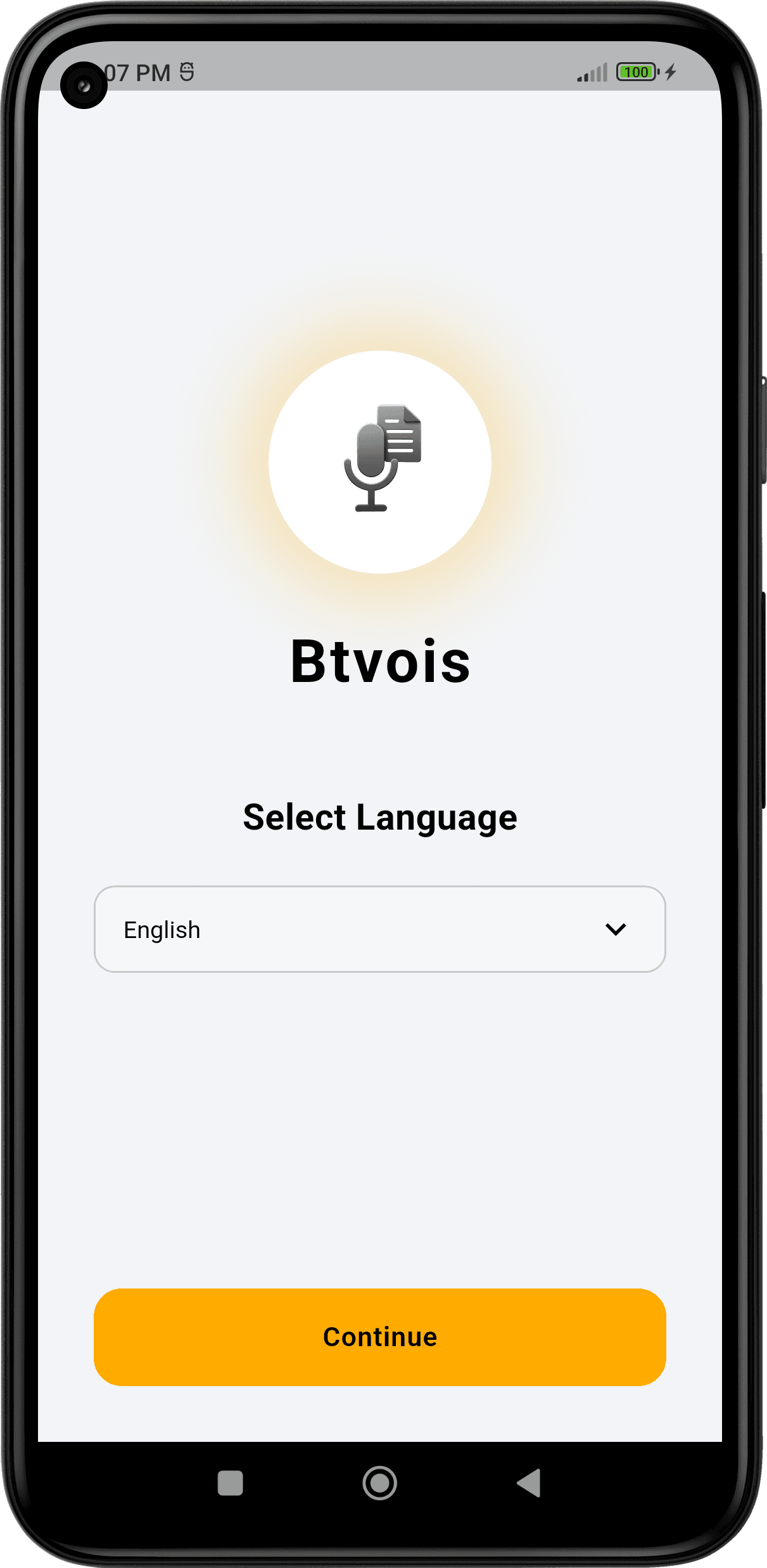 Btvois App Interface